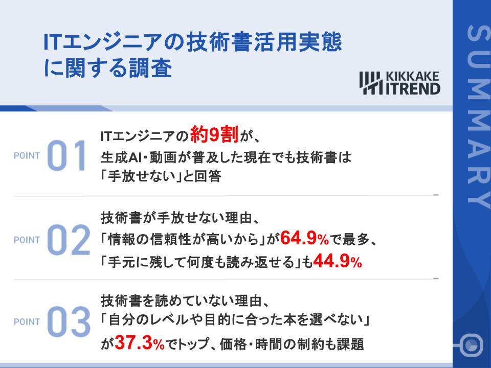 生成AI時代でも技術書は必要？エンジニア約9割が手放せない理由