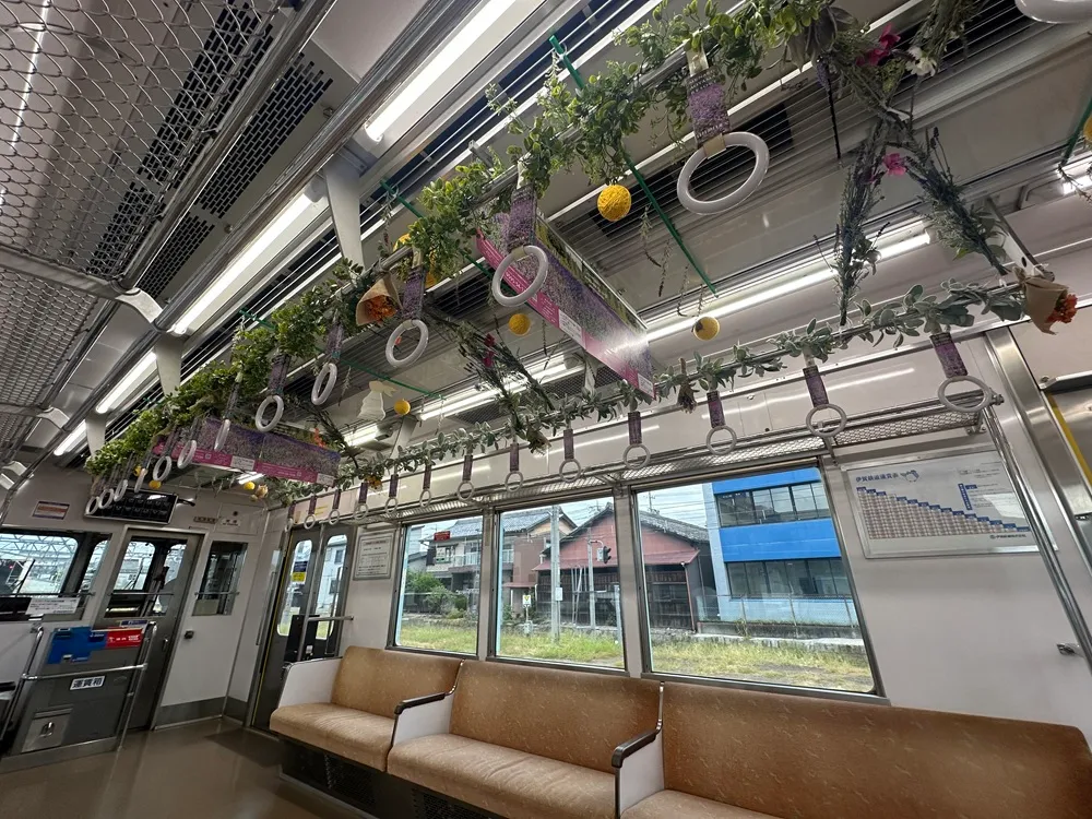 伊賀鉄道に秋限定「セージトレイン」登場、車内を香りと装飾で演出 画像3