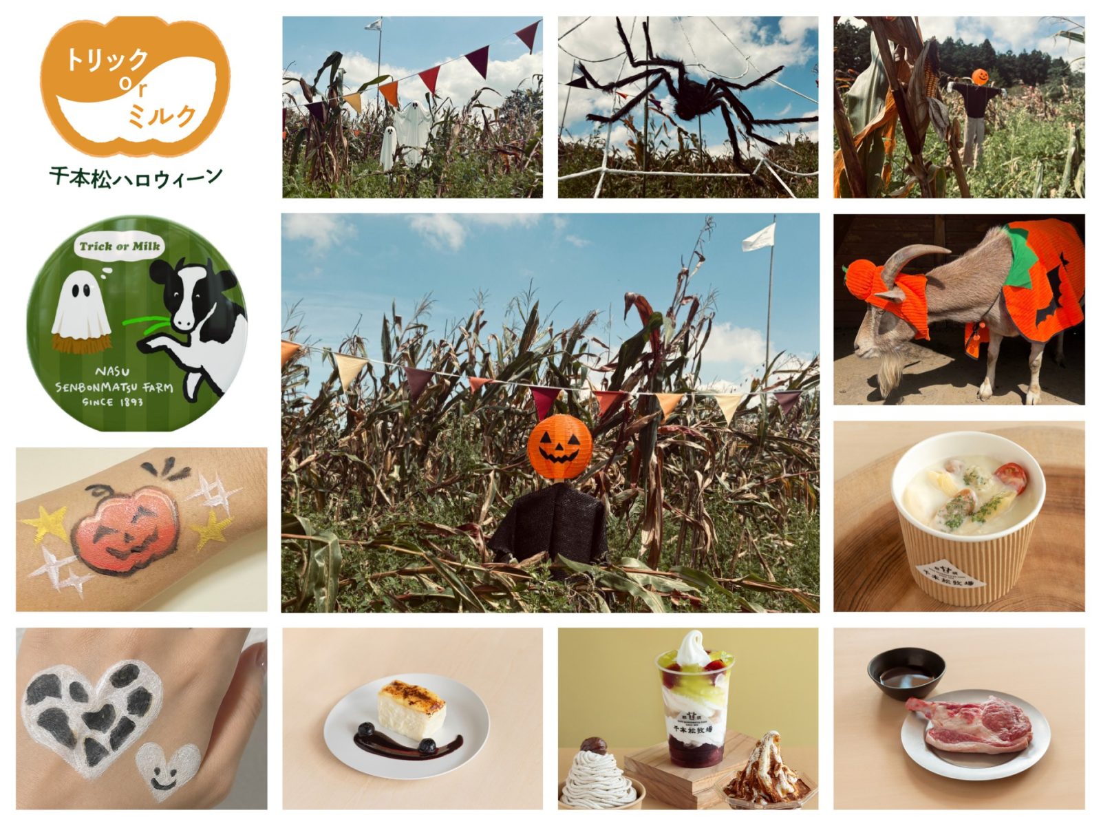 那須千本松牧場でハロウィーン開催！おばけ迷路や限定グルメを満喫
